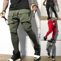 Street Fashion Men's Multi-Pocket Tapered Leg Casual Pants