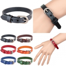 Fashion Adjustable Buckle Artificial Leather PU Bracelet