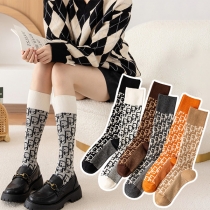 Fashion Cute Printed Knitted Socks-2 Pairs/Set