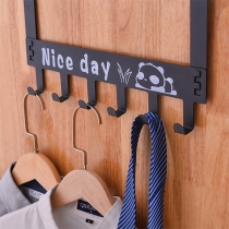 6-in-1 Removable Damage-Free Cartoon Panda Wall-Mounted Door Hook Hanger