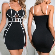 Fashion Sweatheart Neckline Backless Bodycon Slip Dress