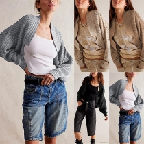 Fashion Batwing Long Sleeve Knitted Cardigan