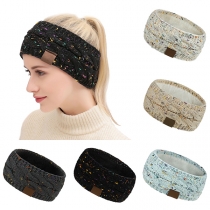 Fashion Plush Lined Knitted Warm Headband