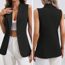 Fashion Lapel Sleeveless Vest