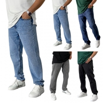 Casual Old-washed Denim Jeans for Men