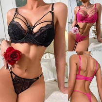 Sexy Cutout Lace Two-piece Lingerie Set