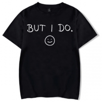 Funny I don't do matching & But I do--Letter Printed Shirt for Couple