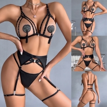 Sexy Rhinestone Tassel Four-piece Lingerie Set