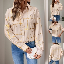 Fashion Bright Color Printed Blouse