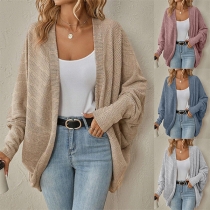 Casual Batwing Sleeve Knitted Cardigan