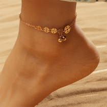 Fashion Coin Bell Pendant Anklet