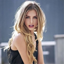 Fashion Gradient Color Long Wavy Wig for Women