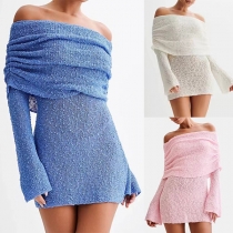 Sexy Off-the-shoulder Long Sleeve Bodycon Dress