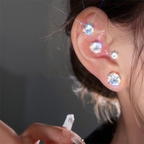 Women's Rhinestone Cochlea Earrings-Non-Pierced Magnetic Ear Studs