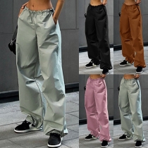 Fashion Elastic Waist Loose Cargo Pants