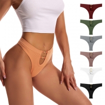 Sexy Heart-ring Cutout Ribbed Low-rise Panties-2 Piece/Set