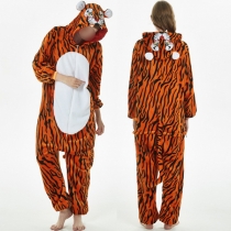 Fashion Contrast Color Plush Animal Shape Plush Jumpsuit/Loungewear