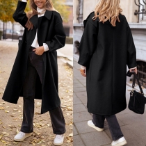 Fashion Stand Collar Long Sleeve Duffle Jacket