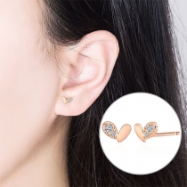 Fashion Rhinestone Heart Shape Studs