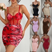 Sexy Sweetheart Neckline Side Lace-up Ruched Bodycon Party Dress