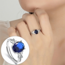 Fashion Rhinestone Butterfly Adjustable Ring