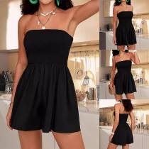 Sexy Strapless High-rise Romper