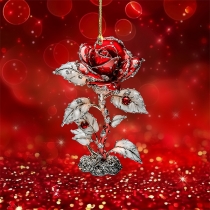 Romantic Rose Shape Car Interior Decoration/ Keychain-perfect gift idea