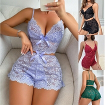 Lace Pajama Set - Comfortable Women's Sleepwear with Elegant Design