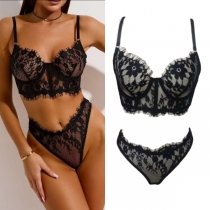 Underwire Lace Bra and Panty Set - Elegant Sexy Lingerie Collection