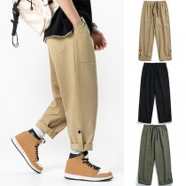Fashion Solid Color Cargo Pants for Men