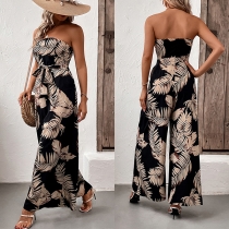 Fashion Jumpsuit with Trendy Bandeau Top