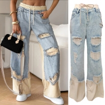 Versatile Straight-Leg Pants with Drawstring Waist