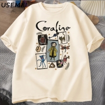 Casual Printed Crew Neck Short Sleeve Shirt