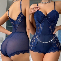 Sling-Style Home Wear with Hollow and Lace Details