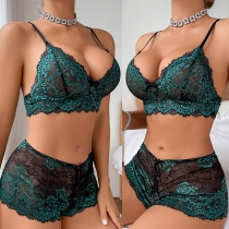 Sexy Lace Printed Underwear Set