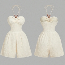 Lace Retro Jumpsuit with Hip-Hugging Design