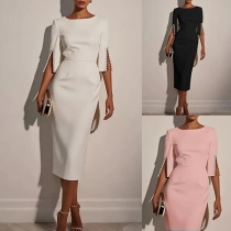 Elegant Slim-Fit Beaded Dress