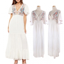 Long Beach Cover-Up Dress for Women Swimsuit Cover with UV Protection