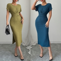 Slim Waist Style Elegant Long Dress for Women