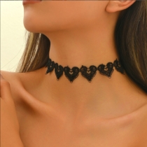 Vintage Heart Shape Lace Choker