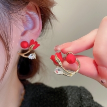 Floral Tulip Earrings for Women
