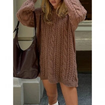 Round Neck Pullover Sweater