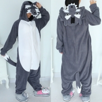 Polar Fleece Cartoon One-Piece Pajamas