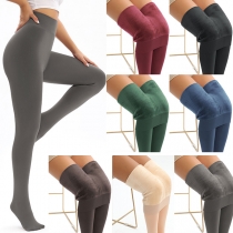 Fashion High-rise Warm Plush Lined Leggings
