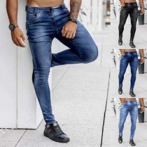 Fashion Old-washed Denim Jeans for Men