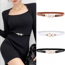 Fashion Pearl Artificial Leather PU Belt