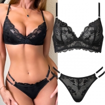 Fashion Hollow Out Lace Two-piece Set