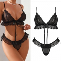 Fashion Ruffle Lace Two-piece Set