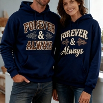 Fashion Long Sleeve FOREVER ALWAYS-Letter Printed Sweatshirt for Couple