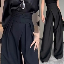 Fashion High-rise Wide-leg Pants